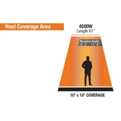 King Electric SmartWave 60-Inch 4500 Watt Infrared Radiant Patio Heater With Remote -Top Tier Shop 4500W