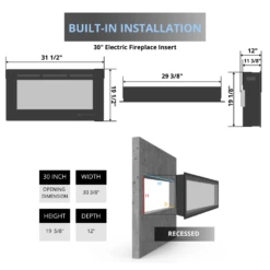 Amantii 26-Inch To 48-Inch Traditional Built-in Electric Fireplace Insert 23 Amantii 26-Inch To 48-Inch Traditional Built-in Electric Fireplace Insert -Top Tier Shop amantii 26 inch to 48 inch traditional built in electric fireplace insert 29924662870110
