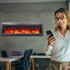 Amantii SYMMETRY Bespoke Built-In/Wall Mounted Electric Fireplace With WiFi And Sound 25 Amantii SYMMETRY Bespoke Built-In/Wall Mounted Electric Fireplace With WiFi And Sound -Top Tier Shop amantii amantii symmetry bespoke built in electric fireplace with wifi and sound 14307498066014