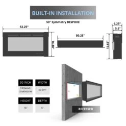Amantii SYMMETRY Bespoke Built-In/Wall Mounted Electric Fireplace With WiFi And Sound 20 Amantii SYMMETRY Bespoke Built-In/Wall Mounted Electric Fireplace With WiFi And Sound -Top Tier Shop amantii symmetry bespoke built in wall mounted electric fireplace with wifi and sound 29926004162654