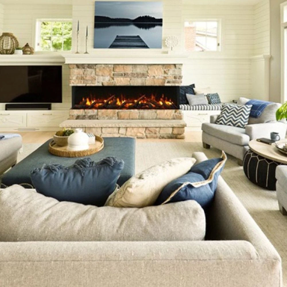 Amantii TRU-VIEW 72-Inch Indoor/Outdoor 3-Sided Smart Electric Fireplace (72-TRU-VIEW-XL) 4 Amantii TRU-VIEW 72-Inch Indoor/Outdoor 3-Sided Smart Electric Fireplace (72-TRU-VIEW-XL) - Image 4