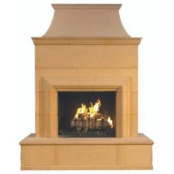 American Fyre Designs Cordova 76-Inch Recessed Body And Hearth Outdoor Gas Fireplace