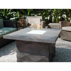 American Fyre Designs Voro 36-Inch Square Gas Fire Pit Table -Top Tier Shop american fyre designs american fyre designs voro 36 square gas fire pit table 14572106481758