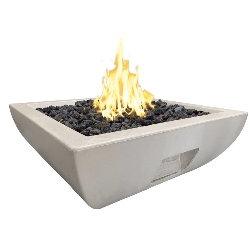 American Fyre Designs Bordeaux 36-Inch Square Concrete Gas Fire Bowl 1 American Fyre Designs Bordeaux 36-Inch Square Concrete Gas Fire Bowl