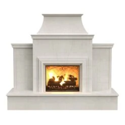 American Fyre Designs Grand Cordova 110-Inch Freestanding Outdoor Gas Fireplace -Top Tier Shop american fyre designs grand cordova 110 inch free standing outdoor gas fireplace white aspen key valve on the right gas source at the back 182 35 n wa rbc 28867516366942
