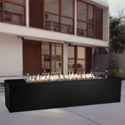 American Fyre Designs Milan 72-Inch Low Linear Gas Fire Pit Table -Top Tier Shop american fyre designs milan 72 inch low linear gas fire pit table 29512940355678