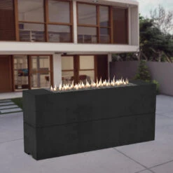 American Fyre Designs Milan 72-Inch Tall Linear Gas Fire Pit Table -Top Tier Shop american fyre designs milan 72 inch tall linear gas fire pit table 29542806159454