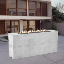American Fyre Designs Milan 72-Inch Tall Linear Gas Fire Pit Table -Top Tier Shop american fyre designs milan 72 inch tall linear gas fire pit table 29542806192222