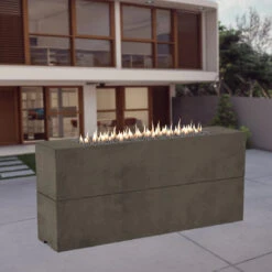 American Fyre Designs Milan 72-Inch Tall Linear Gas Fire Pit Table -Top Tier Shop american fyre designs milan 72 inch tall linear gas fire pit table 29542806224990
