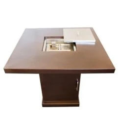 AZ Patio Heaters Hammered Bronze 30-Inch Square LP Fire Pit Table (GSF-PR-PC) -Top Tier Shop az patio heaters az patio heaters hammered bronze 30 square gas fire pit table gsf pr pc 28393189867614