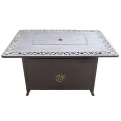 AZ Patio Heaters Scroll Design 50-Inch Rectangular LP Fire Pit Table (FS-1212-T-10) -Top Tier Shop az patio heaters az patio heaters scroll design 50 rectangular gas fire pit table fs 1212 t 10 28382952915038