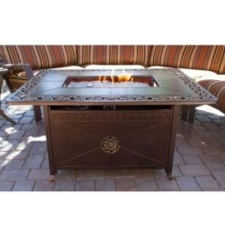 AZ Patio Heaters Scroll Design 50-Inch Rectangular LP Fire Pit Table (FS-1212-T-10) -Top Tier Shop az patio heaters az patio heaters scroll design 50 rectangular gas fire pit table fs 1212 t 10 28382962221150