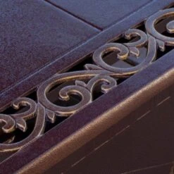 AZ Patio Heaters Scroll Design 50-Inch Rectangular LP Fire Pit Table (FS-1212-T-10) -Top Tier Shop az patio heaters az patio heaters scroll design 50 rectangular gas fire pit table fs 1212 t 10 28382965694558