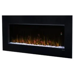 Dimplex Nicole 43-Inch Wall Mounted Electric Fireplace - Black Glass (DWF3651B) -Top Tier Shop dimplex dimplex nicole 43 wall mounted electric fireplace black glass dwf3651b 28317836804190