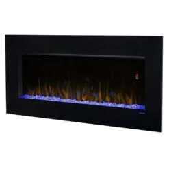 Dimplex Nicole 43-Inch Wall Mounted Electric Fireplace - Black Glass (DWF3651B) -Top Tier Shop dimplex dimplex nicole 43 wall mounted electric fireplace black glass dwf3651b 28330988109918