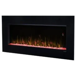 Dimplex Nicole 43-Inch Wall Mounted Electric Fireplace - Black Glass (DWF3651B) -Top Tier Shop dimplex dimplex nicole 43 wall mounted electric fireplace black glass dwf3651b 28333311852638