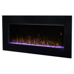 Dimplex Nicole 43-Inch Wall Mounted Electric Fireplace - Black Glass (DWF3651B) -Top Tier Shop dimplex dimplex nicole 43 wall mounted electric fireplace black glass dwf3651b 28358866272350