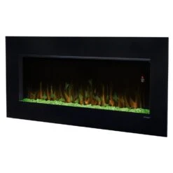Dimplex Nicole 43-Inch Wall Mounted Electric Fireplace - Black Glass (DWF3651B) -Top Tier Shop dimplex dimplex nicole 43 wall mounted electric fireplace black glass dwf3651b 28358876004446