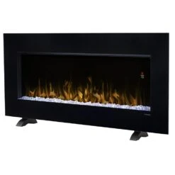 Dimplex Nicole 43-Inch Wall Mounted Electric Fireplace - Black Glass (DWF3651B) -Top Tier Shop dimplex dimplex nicole 43 wall mounted electric fireplace black glass dwf3651b 28358882394206