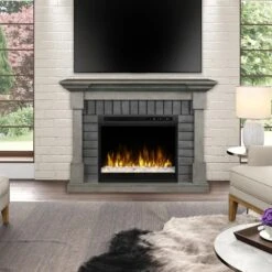 Dimplex Royce 52-Inch Electric Fireplace And Mantel Package -Top Tier Shop dimplex dimplex royce 52 electric fireplace and mantel package 28357698355294