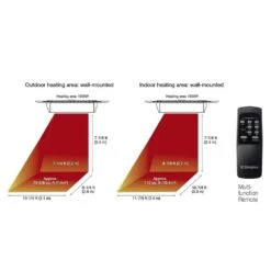 Dimplex Plug-in 36-Inch 1500W 120V Infrared Electric Heater (DIRP15A10GR) -Top Tier Shop dimplex dirp plug in outdoor indoor infrared electric heater 120v 1500w dirp15a10gr 781052139183 28880312270942