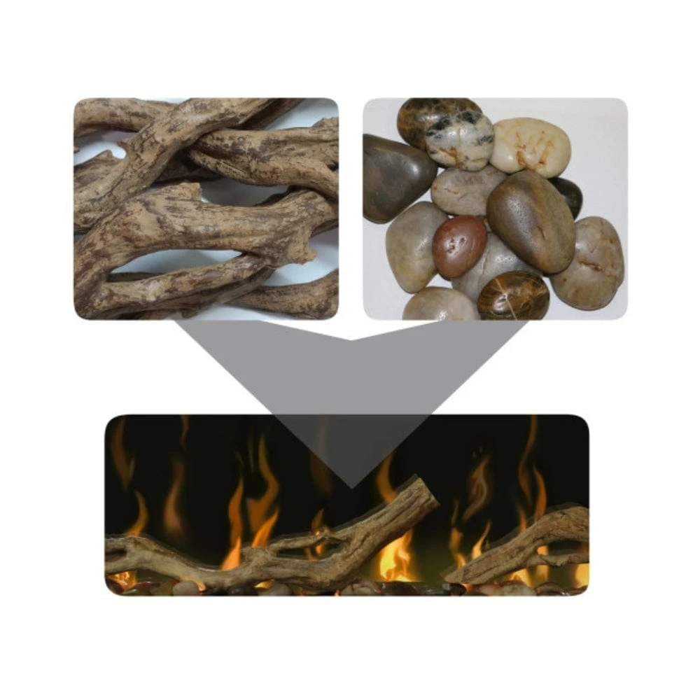 Dimplex Driftwood And River Rock Accessory Kit For Dimplex Linear Fireplaces 1 Dimplex Driftwood And River Rock Accessory Kit For Dimplex Linear Fireplaces