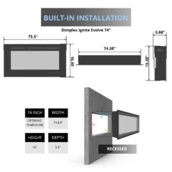 Dimplex Ignite Evolve Built-In Linear Electric Fireplace -Top Tier Shop dimplex ignite evolve built in linear electric fireplace 29926143885406