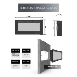 Dimplex Revillusion 36-Inch Portrait Built-in Electric Firebox -Top Tier Shop dimplex revillusion 36 inch portrait built in electric firebox 29927435665502