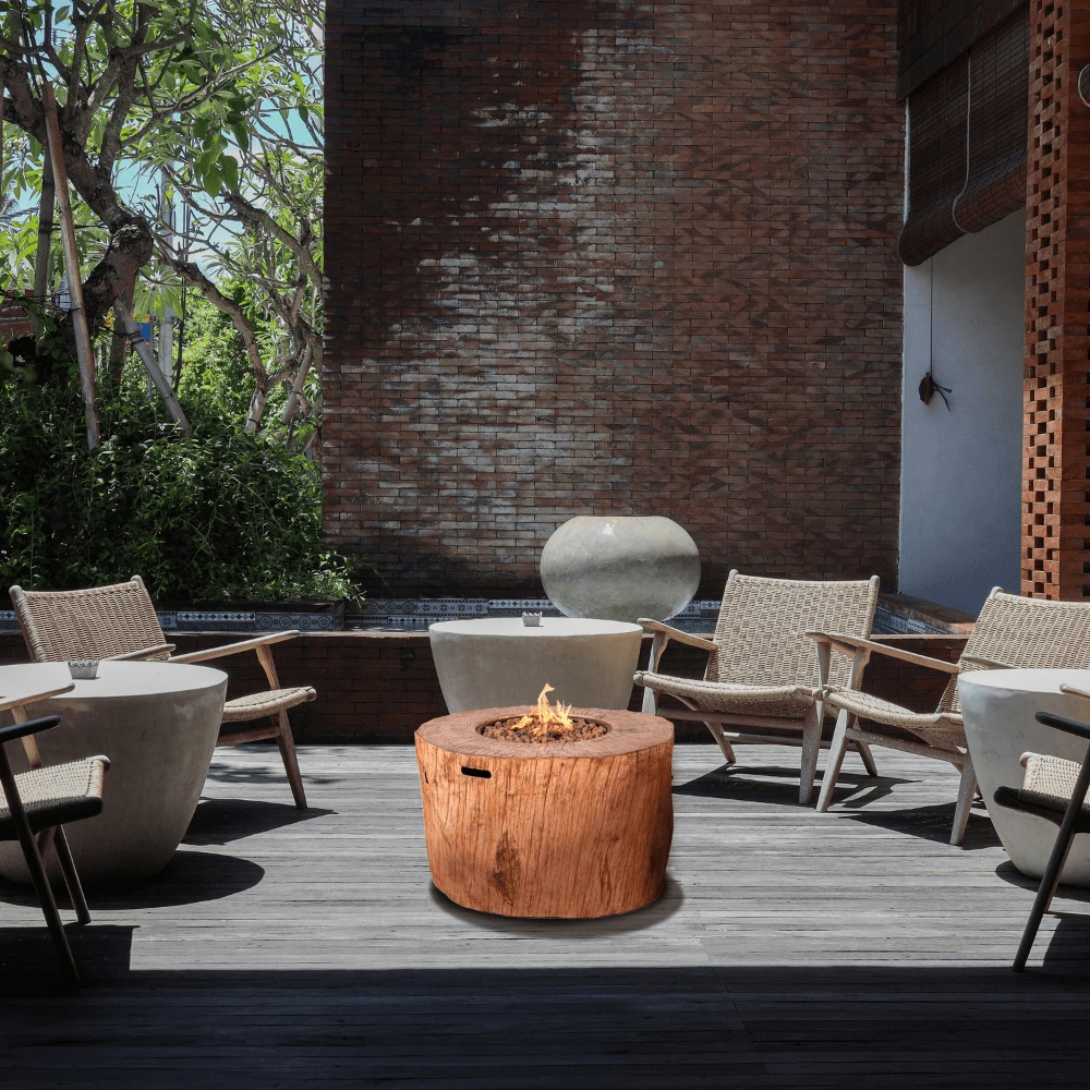 Direct Wicker 40-Inch Round Tree Stump LP Fire Pit Table (PAG-2180) 4 Direct Wicker 40-Inch Round Tree Stump LP Fire Pit Table (PAG-2180) - Image 4