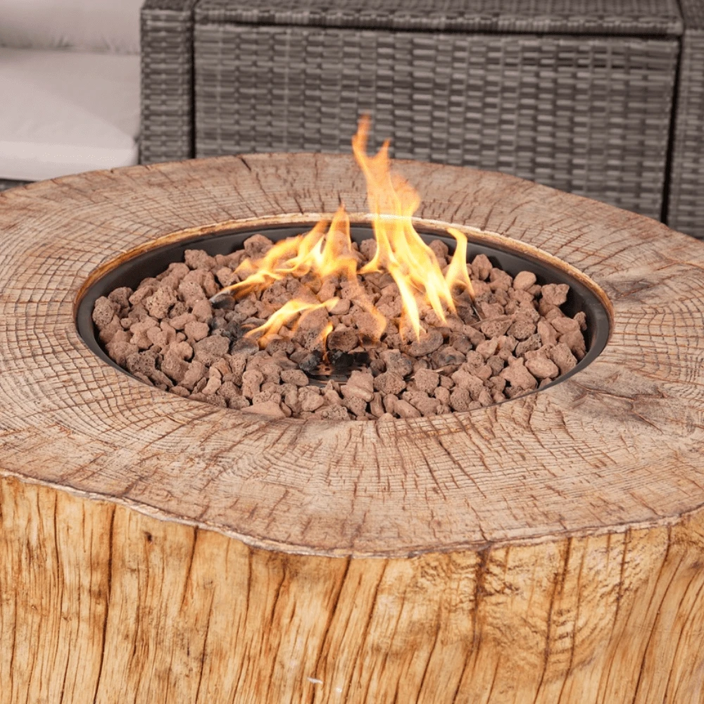Direct Wicker 40-Inch Round Tree Stump LP Fire Pit Table (PAG-2180) 6 Direct Wicker 40-Inch Round Tree Stump LP Fire Pit Table (PAG-2180) - Image 6