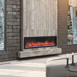 Dynasty Cascade 42-Inch To 82-Inch Built-in Linear Smart Electric Fireplace -Top Tier Shop dynasty cascade 42 inch to 82 inch built in linear smart electric fireplace 29855476088926