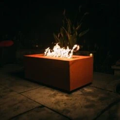 Fire Pit Art Linear 60-Inch Handcrafted Carbon Steel Gas Fire Pit -Top Tier Shop fire pit art linear 60 inch handcrafted carbon steel gas fire pit 28853241905246