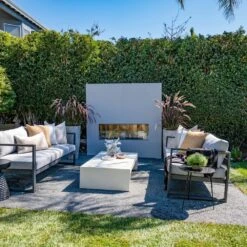 Firegear Kalea Bay Outdoor Linear Vent Free Gas Fireplace With LED Lights -Top Tier Shop firegear kalea bay outdoor linear vent free gas fireplace with led lights 29625582714974