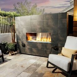 Firegear Kalea Bay Outdoor Linear Vent Free Gas Fireplace With LED Lights -Top Tier Shop firegear kalea bay outdoor linear vent free gas fireplace with led lights 29625582944350