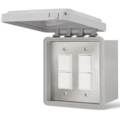 Infratech Dual Duplex ON/OFF Surface Mount Switch For Dual Element Electric Heaters With Weatherproof Cover