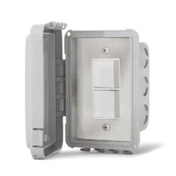 Infratech Single Duplex ON/OFF In Wall Switch For Dual Element Electric Heaters With Weatherproof Cover