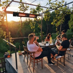 King Electric SmartWave 60-Inch 4500 Watt Infrared Radiant Patio Heater With Remote -Top Tier Shop king electric smartwave 60 inch 4500 watt infrared radiant patio heater with remote 30017060864094