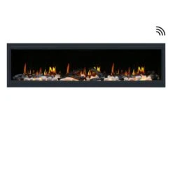Litedeer Homes Latitude Built-in Smart Electric Fireplace With 1-Inch Trim - Real Flame Effect