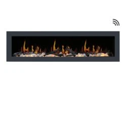 Litedeer Homes Latitude II Built-in Smart Electric Fireplace With 3-Inch Trim - Realistic Flame