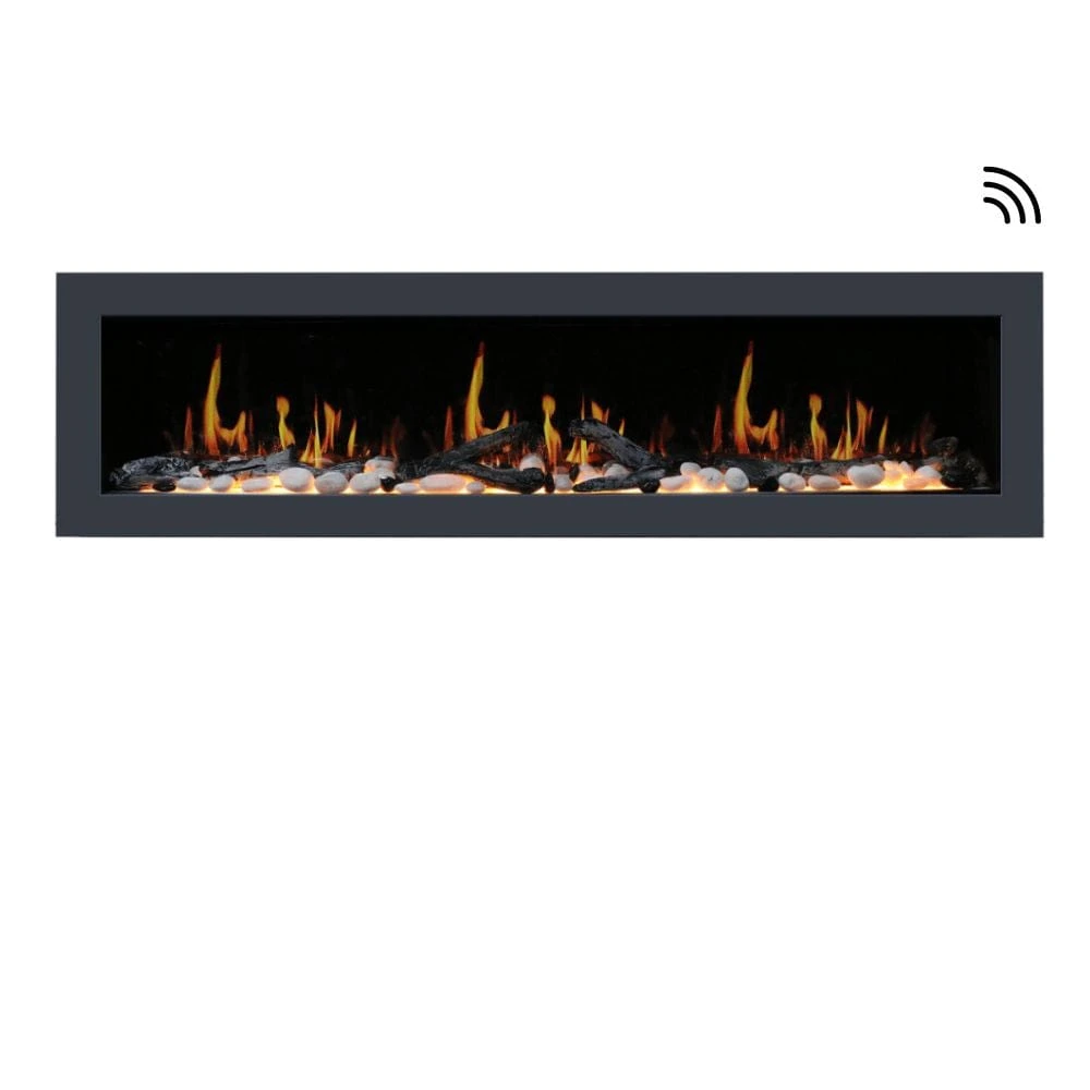 Litedeer Homes Latitude II Built-in Smart Electric Fireplace With 3-Inch Trim - Realistic Flame 1 Litedeer Homes Latitude II Built-in Smart Electric Fireplace With 3-Inch Trim - Realistic Flame