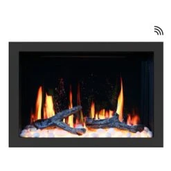 Litedeer Homes LiteStar Smart Built-In Electric Fireplace Insert With Real Flame Effect