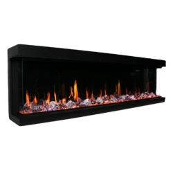 Litedeer Homes WarmCastle 3-Sided Smart Electric Fireplace - Real Flame Effect -Top Tier Shop litedeer homes warmcastle 3 sided smart electric fireplace pre order 29929564766302