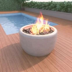 Modern Blaze 27-Inch Round Concrete Fire Bowl