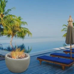 Modern Blaze 27-Inch Round Concrete Fire Bowl -Top Tier Shop modern blaze 27 inch round concrete fire bowl 29502868095070