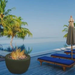 Modern Blaze 27-Inch Round Concrete Fire Bowl -Top Tier Shop modern blaze 27 inch round concrete fire bowl 29502868193374