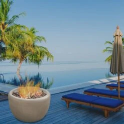 Modern Blaze 27-Inch Round Concrete Fire Bowl -Top Tier Shop modern blaze 27 inch round concrete fire bowl 29502868783198