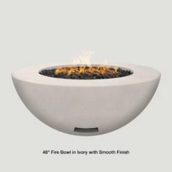 Modern Blaze 48-Inch Round Concrete Gas Fire Bowl With Match Lit Ignition -Top Tier Shop modern blaze 48 inch round concrete gas fire bowl with match lit ignition 29701406556254
