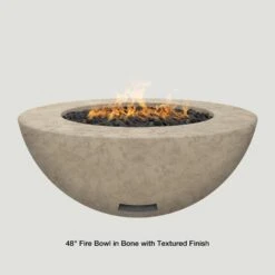 Modern Blaze 48-Inch Round Concrete Gas Fire Bowl With Match Lit Ignition -Top Tier Shop modern blaze 48 inch round concrete gas fire bowl with match lit ignition 29701406621790