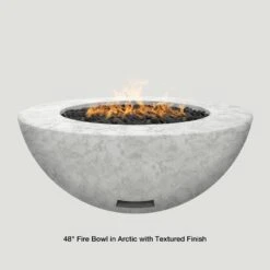 Modern Blaze 48-Inch Round Concrete Gas Fire Bowl With Match Lit Ignition -Top Tier Shop modern blaze 48 inch round concrete gas fire bowl with match lit ignition 29701406687326