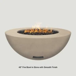 Modern Blaze 48-Inch Round Concrete Gas Fire Bowl With Match Lit Ignition -Top Tier Shop modern blaze 48 inch round concrete gas fire bowl with match lit ignition 29701406720094